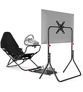 DIWANGUS Racing Simulator Cockpit with TV Stand - Foldable Wheel Stand with TV Mount, Sim Racing ...