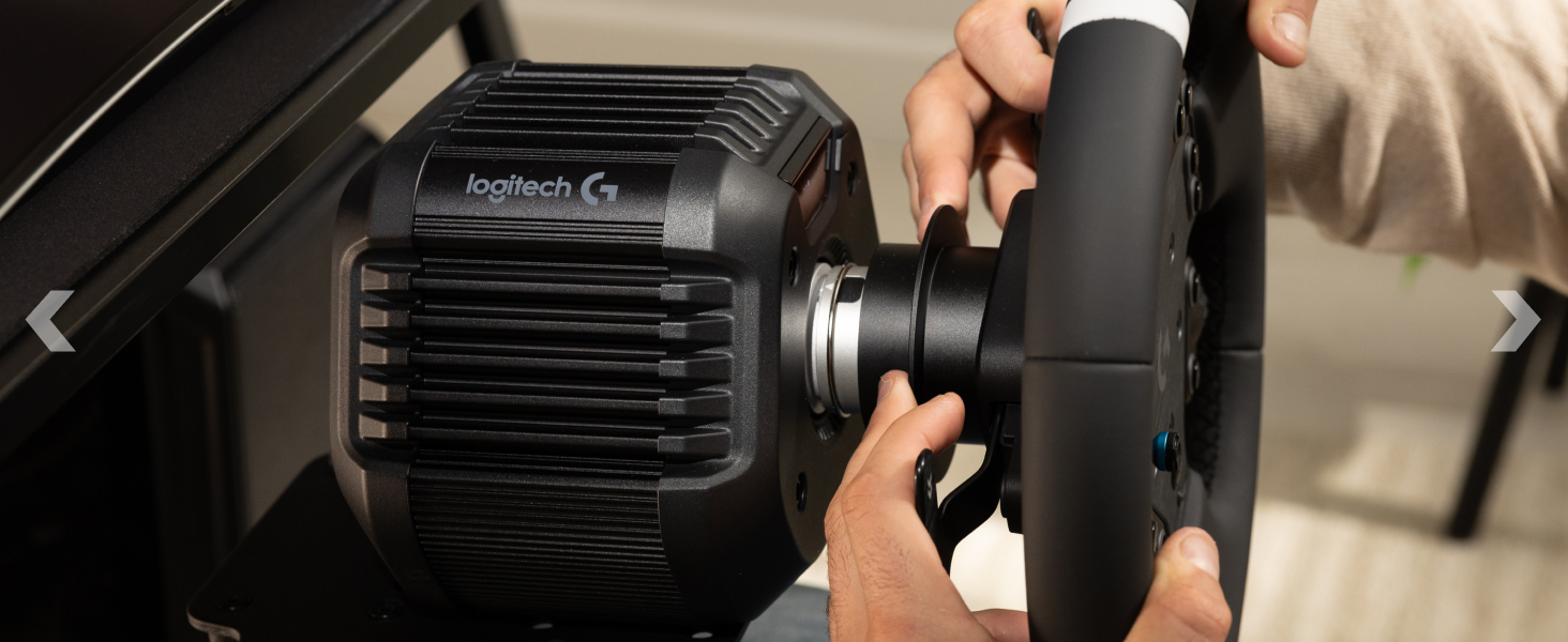 RS50 System, 3-Piece Sim Racing Steering Wheel Setup