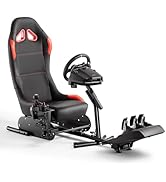 DIWANGUS Racing Simulator Cockpit Steering Wheel Stand with Seat Gaming Chair Sim Racing Cockpit ...