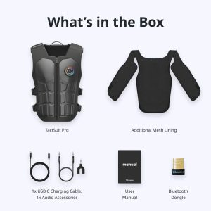 TactSuit Pro - Immersive Haptic Vest for VR, PC Gaming, Audio-to-Haptics, Sim Racing - 32 Feedback Motors and Mesh Lining - Image 3