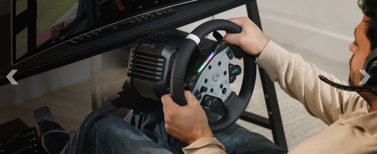 RS50 System, 3-Piece Sim Racing Steering Wheel Setup