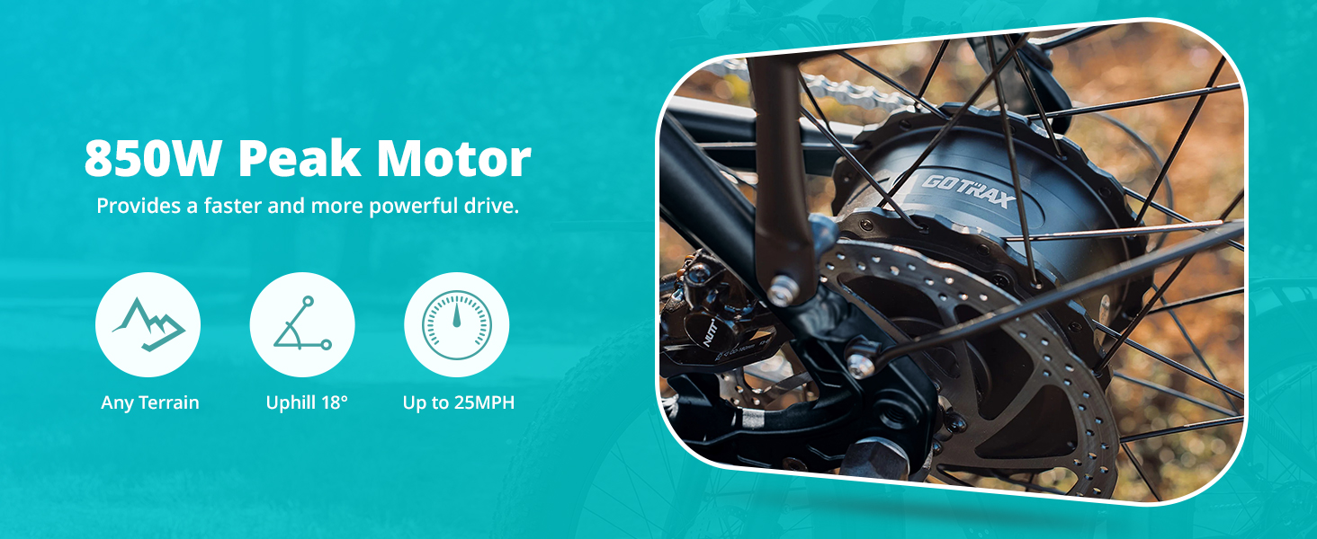 Gotrax R8 electric bike with 850W Peak Motor