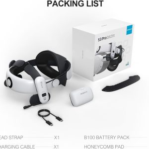 BOBOVR S3 Pro Battery Strap Accessories,Head Air Cooling System and 10000mah Hot-swappable Battery Pack,Compatible with Meta Quest 3/Quest 3S - Image 7