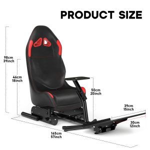 DIWANGUS Racing Simulator Cockpit Racing Wheel Stand with Seat Gaming Chair Sim Racing Cockpit for G29 G920 G923 G27 G25 T248X T248 T300RS T150 458 TX Xbox PS4 PS5 PC Accessories - Image 8