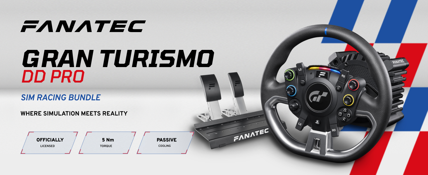 fanatec gran turismo dd pro sim racing bundle simulation driving set wheel pedals gaming 