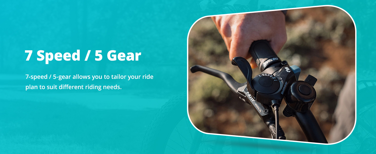 Gotrax R8 electric bike with 7 speed /5 Gear