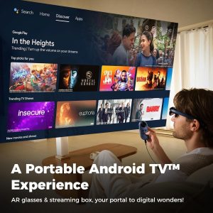 Joypack Rokid AR Glasses, Max ar Glasses with Station, 0.68" Micro-OLED Display for Video Glasses, Google Play Media Streaming Android&iOS TV Compatible - Image 3