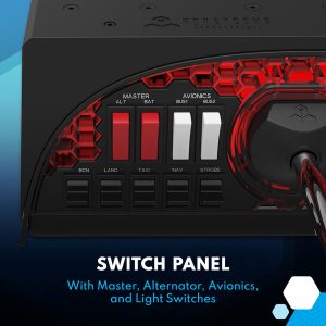 Honeycomb Alpha Flight Controls Yoke & Switch Panel — Flight Simulator Yoke w/ 180° Rotation, Steel Shaft, Ignition Switch, Fully-Equipped Handles, Dual Mounting — Compatible w/PC & Mac - Image 4