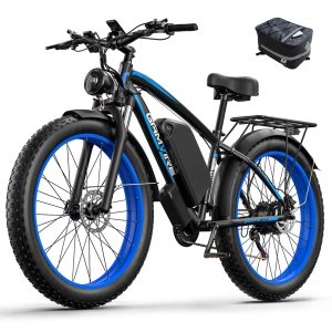 Ebike for Adults Electric, 52V 19.2Ah/32Ah, Peak 2000W/2500W E-Bike, 36/40MPH, 70 Miles/100Miles Long Range, Hydraulic Disc Brake, Off Road Snow Mountain E-Bike, 24"/26" Fat Tire Fast Electric Bicycle - Image 12