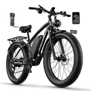 Ebike for Adults Electric, 52V 19.2Ah/32Ah, Peak 2000W/2500W E-Bike, 36/40MPH, 70 Miles/100Miles Long Range, Hydraulic Disc Brake, Off Road Snow Mountain E-Bike, 24"/26" Fat Tire Fast Electric Bicycle - Image 9