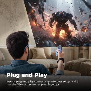 Joypack Rokid AR Glasses, Max ar Glasses with Station, 0.68" Micro-OLED Display for Video Glasses, Google Play Media Streaming Android&iOS TV Compatible - Image 4