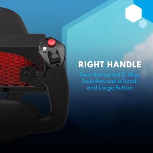 Honeycomb Alpha Flight Controls Yoke & Switch Panel — Flight Simulator Yoke w/ 180° Rotation, Steel Shaft, Ignition Switch, Fully-Equipped Handles, Dual Mounting — Compatible w/PC & Mac - Image 3