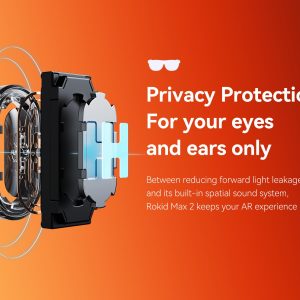 Rokid Max 2 AR Glasses Black, 215" Micro-OLED Display, 50° FOV, 600 Nits Brightness, Compatible with Smart Phone, Steam Deck, ROG, and More, Immersive Wearable Display for Gaming & Entertainment - Image 5