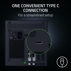 Razer Core X V2 External Graphics Enclosure (eGPU): Compatible with Windows 11 Thunderbolt 4/5 and USB 4 Laptops & Devices - 4 Slot Wide NVIDIA/AMD Graphics Cards PCIe 4.0 Support - 140W PD via USB C - Image 5