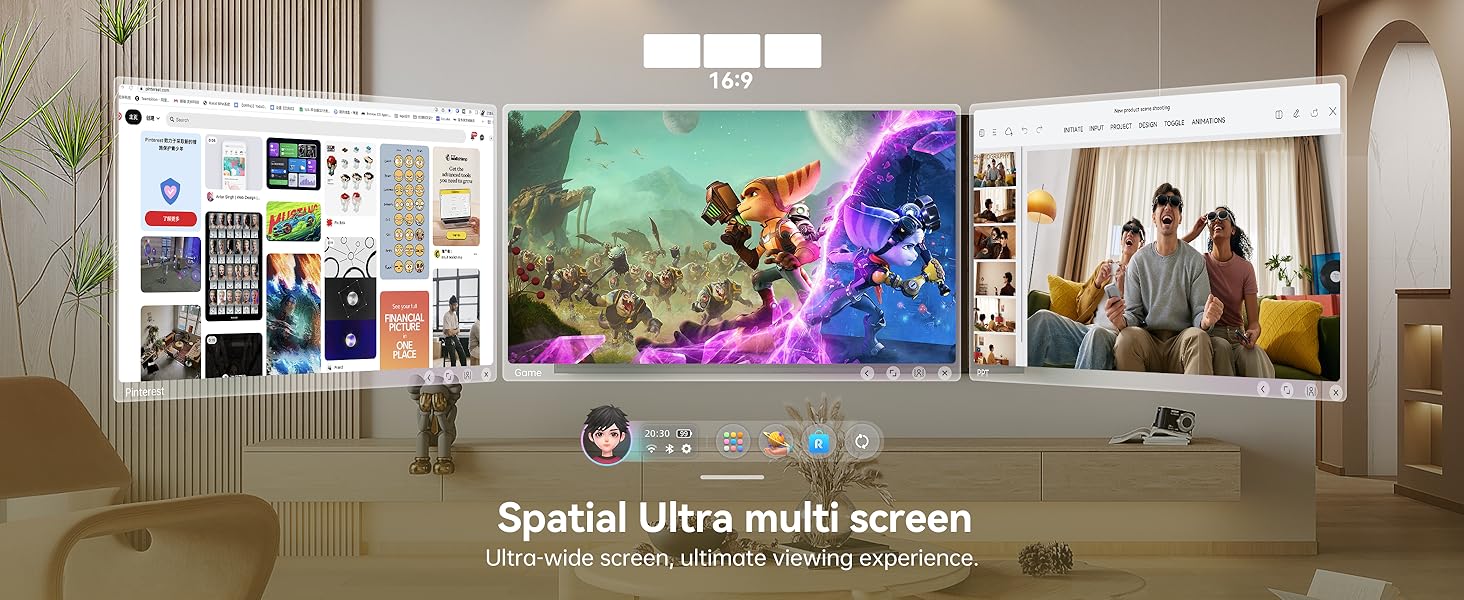 Innovative Three-Screen Display