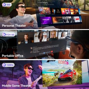 Joypack Rokid AR Glasses, Max ar Glasses with Station, 0.68" Micro-OLED Display for Video Glasses, Google Play Media Streaming Android&iOS TV Compatible - Image 8