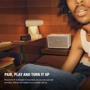 Marshall Stanmore III Bluetooth Home Speaker - Loud Stereo Sound with Bass and Treble Controls | Plug-in Powered | Record Player Compatible | RCA and 3.5 mm Aux Inputs - Black - Image 4