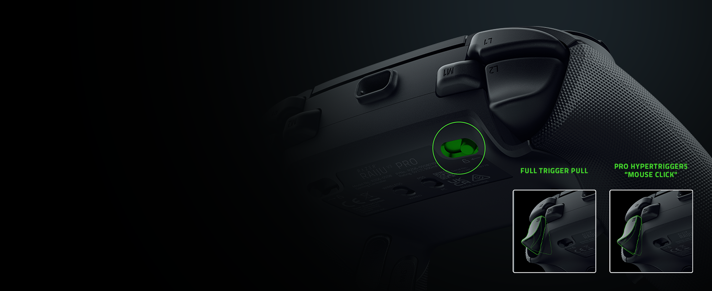 Mouse-like actuation with 4 built-in back buttons & 2 claw bumpers for fast, precise control.
