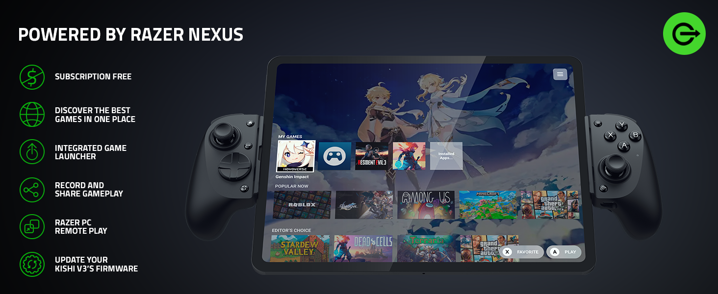 Powered by Razer Nexus app