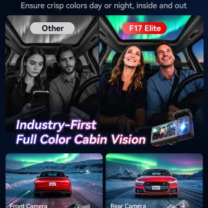 REDTIGER F17 Elite 4K Dash Cam 3 Channel, STARVIS 2 IMX678 & IMX675, 128GB Card, Full Night Color, 4K+2.5K+1080P Front and Rear Inside, Voice Control, 5GHz WiFi-30MB/s Download, GPS, HDR, Parking Mode - Image 3