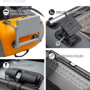 Wholesale Custom OEM/ODM Fishing Tube Rib Catamaran Boats China Rigid Hypalon Fishing Inflatable Belly Boat Eva - Image 5