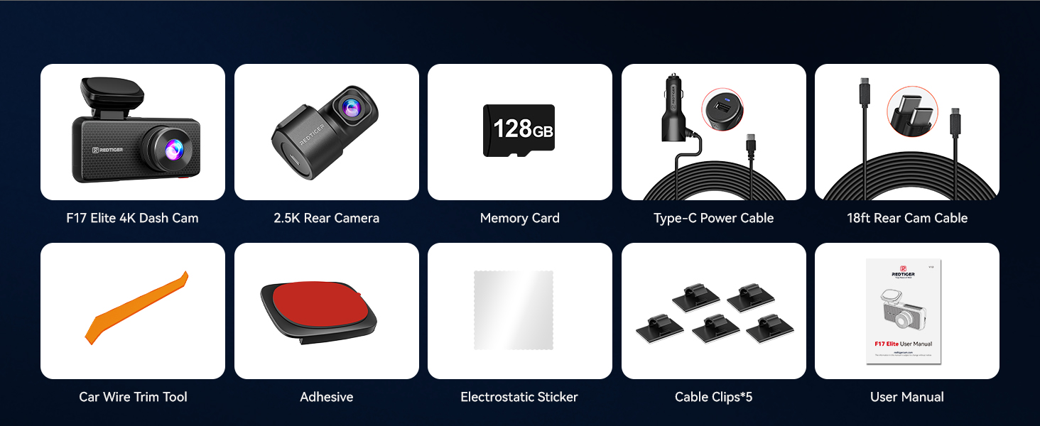 dual dash cam front and rear